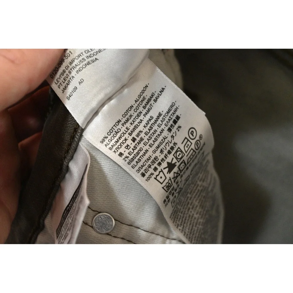 Levis 511 Slim Fit Jeans Mens 38x30 Brown Stretch Denim Rugged Excellent